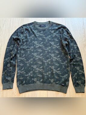 Threadbare Camo Crewneck Sweater | Size Medium 100% Cotton Streetwear Camouflage